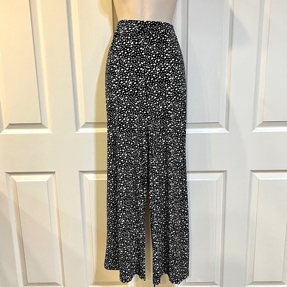NWT-Style & co-HEART DITSY Print-Stretchy PALAZZO/ Wide Leg -Pants-Sz S - Picture 2 of 7